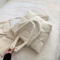 thumbnail image 4 of Bolso mano Acolchado Kuymtek Hombro Hinchado Informal para Mujer Otoño invierno, 4 of 9