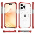 thumbnail image 3 of Mantto Case For iPhone 14 Pro Max Magnetic [Support Magsafe Charger] Wireless Anti-Scratch Shockproof Clear Four Corner Cushion Durable Anti-Dropping Full Body Protection Cover, Red, 3 of 4