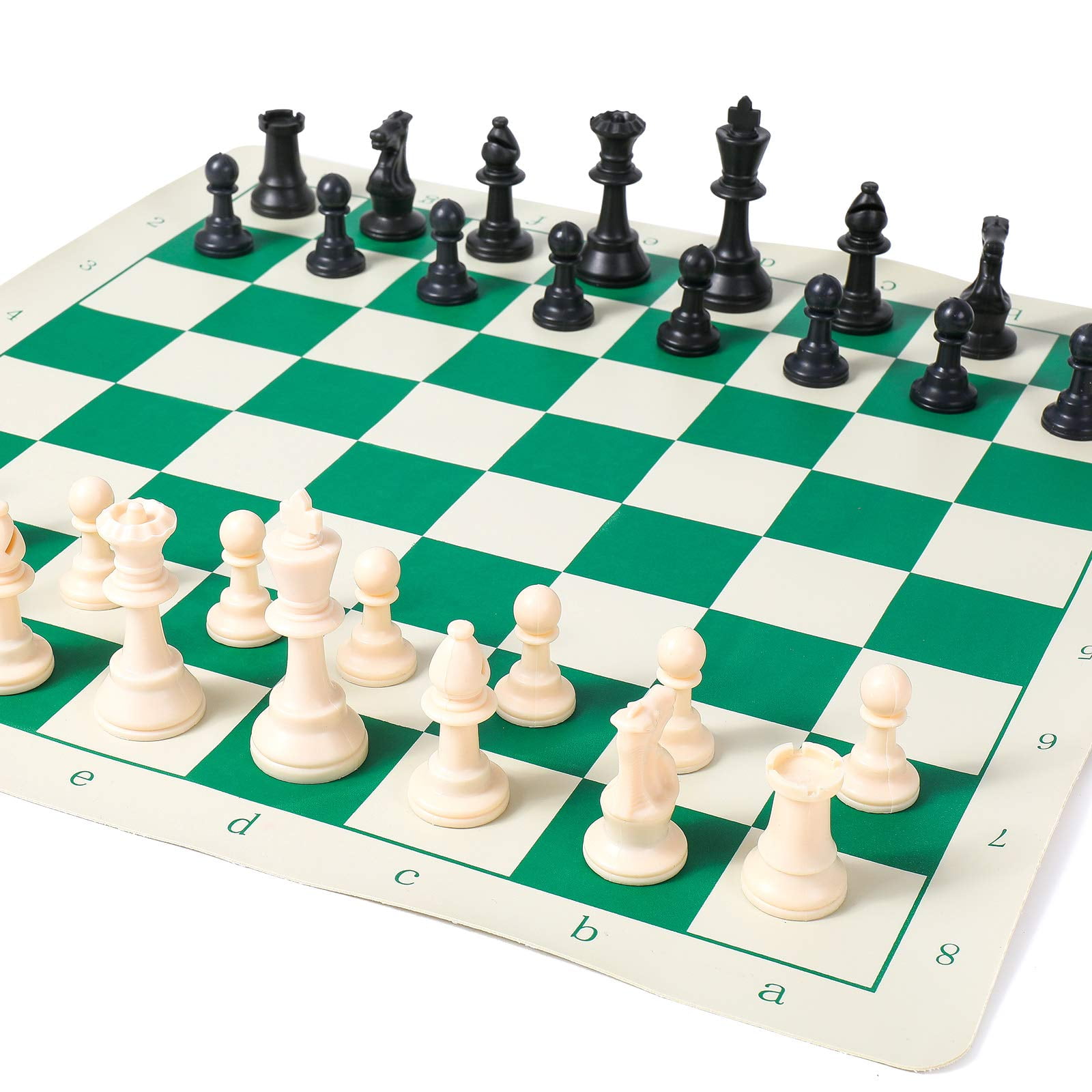Portable Chess Set Roll Up Chess Board Set For Family Travel(King Height  65MM)X