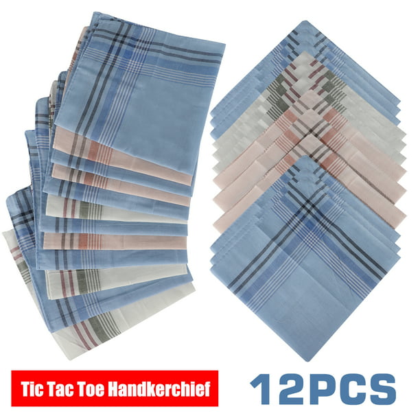 TSV - TSV Men's Handkerchiefs, 12PCS Men's Cotton Handkerchiefs, Pocket  Square Handkerchiefs for Men, Soft Plaid Hanky, Classic Design Hankies Gift  Set for Father Men, 15 x 15 Inches - Walmart.com - Walmart.com