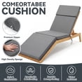 thumbnail image 4 of YEERSWAG 72x21x2.5 inch Outdoor Patio Chair Cushion Non Slip Chaise Lounge Recliner Chair Cushion Seating Cushions with Ties for Beach Garden, 4 of 9