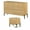 Oak, variant on 2 Pcs Bedroom Set, 6 Drawer Dresser And Nightstand Set with Minimalist Reeded Design, Oak Double Dresser With Hidden Handles