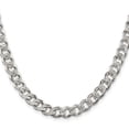 thumbnail image 2 of 925 Sterling Silver Curb Chain Styles Necklace 7.5 mm Pav‚ 18 inch, 2 of 4