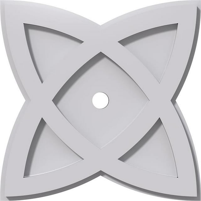 Ekena Millwork CMP12CM-01000 12 in. OD x 1 in. ID Square Cosmo Architectural Grade PVC Contemporary Ceiling Medallion