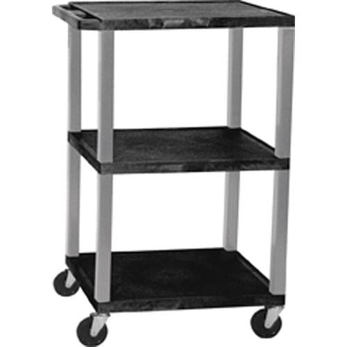 H. Wilson Company Tuffy Height Adjustable Open Shelf AV Cart Walmart