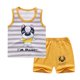 thumbnail image 1 of Ropa de bebé para niño, chándal informal, ropa de algodón puro, ropa de verano para bebés, camisetas y pantalones para niños, atuendo deportivo Tan Jianjun unisex, 1 of 2