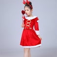 thumbnail image 2 of Gelikeya Girls Christmas Dresses Size 6-7 Party Wear Kids School Performance Funny Clothes Soft Comfortable Christmas Santa Reindeer Outfits (X02 Red, 6-7 Years), 2 of 8