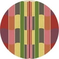 thumbnail image 1 of Ahgly Company Indoor Round Patterned Grapefruit Red Area Rugs, 7' Round, 1 of 6