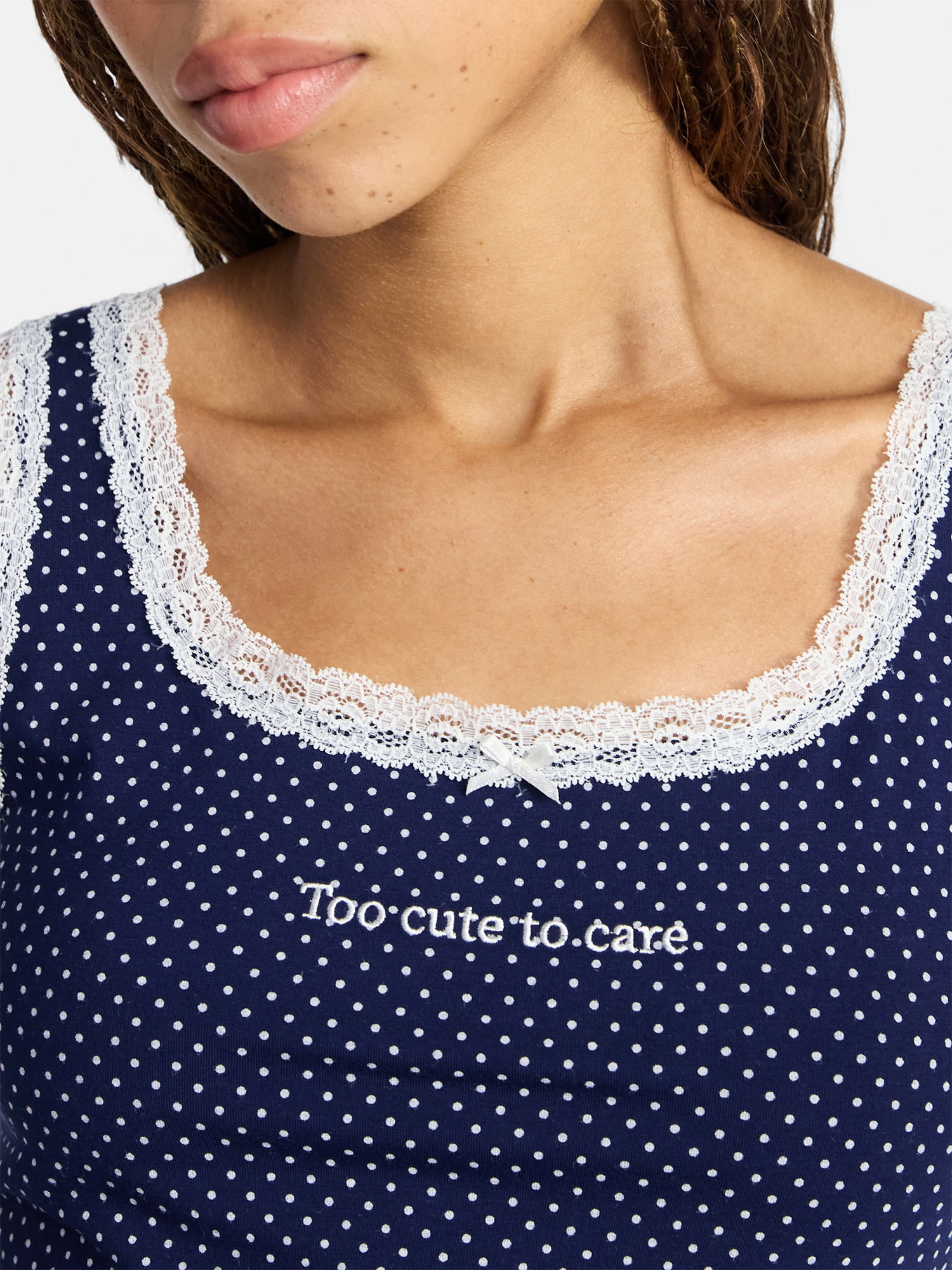 No Boundaries Lace Tank Top and Capri Pants Sleep Set, 2-Piece, Women's XXS-3X