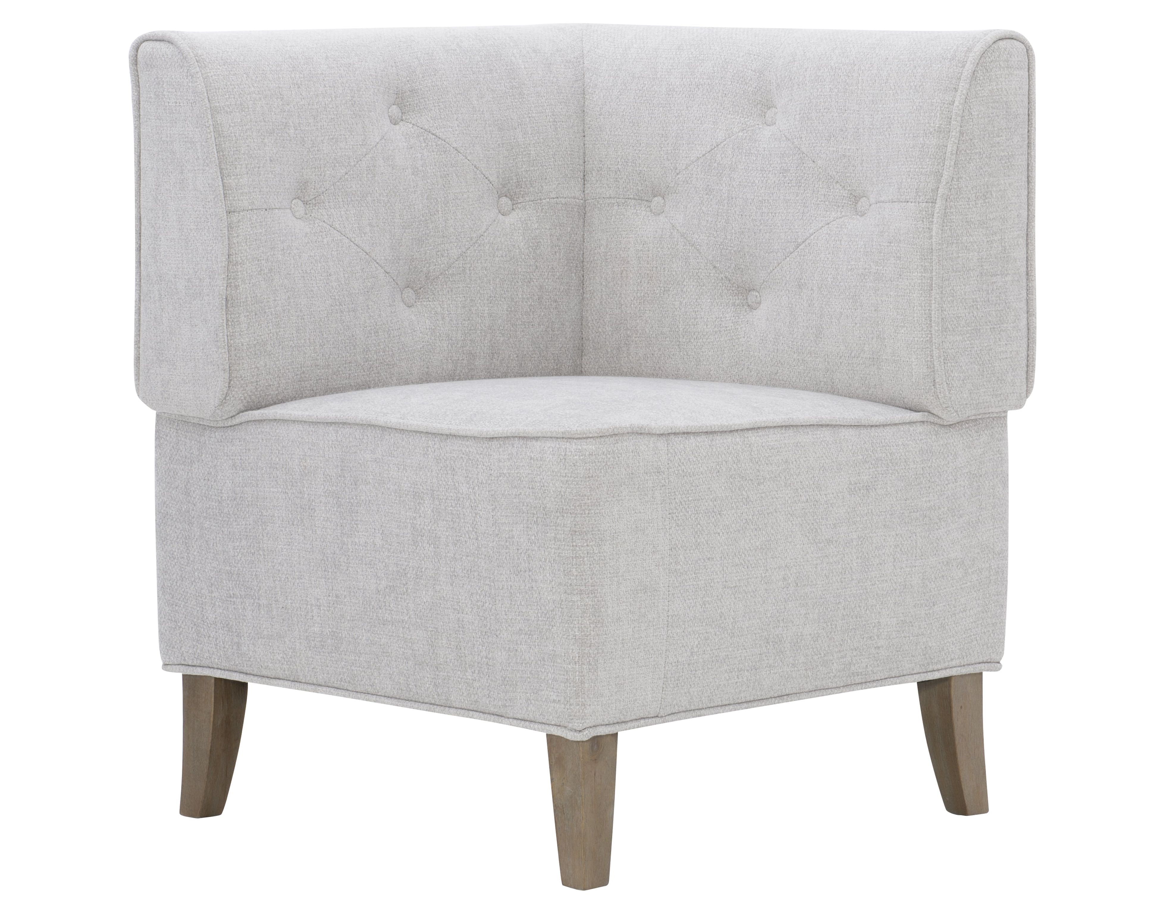 Powell Augusta Upholstered Corner Dining Breakfast Nook, Seats 5, Light Gray