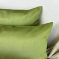 thumbnail image 5 of Aiking Home 12x24 Inches Faux Silk Rectangular Throw Pillow Cover, Zipper Closure, Green (Set of 2), 5 of 7