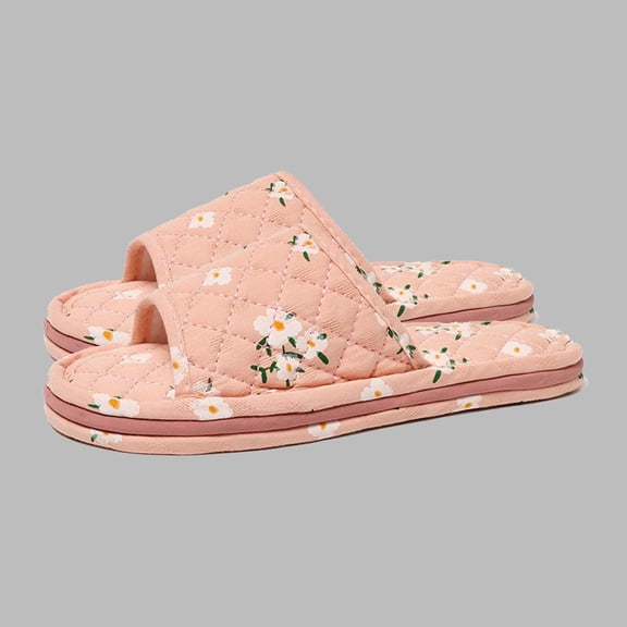 ATENAR Slippers for Women Fashion Wide Womens Shoes Fuzzy House Slipper Orange Free Size