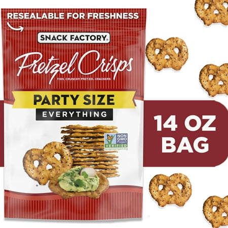 UPC 049508001508 product image for Snack Factory Everything Pretzel Crisps  Non-GMO  14 oz Party Size Bag | upcitemdb.com