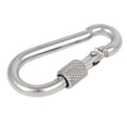 thumbnail image 2 of 2" Length 304 Stainless Steel Spring Snap Hook Carabiner w Screw Lock, 2 of 5
