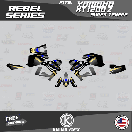 Kalair GFX Graphics Kit for Yamaha XT 1200Z SUPER TENERE (All Years) Rebel Series