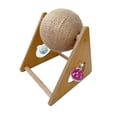 thumbnail image 2 of Bola rascadora para gatos con soporte, bola de cuerda de sisal, multiusos, resistente, para interiores, rascador para gatos con campana., 2 of 9