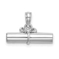thumbnail image 3 of FJC Finejewelers 14k White Gold White 3d Diploma Rolled Up Graduation Charm, 3 of 7
