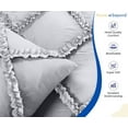 thumbnail image 3 of HNB Store 3pc Duvet Cover Set | Microfiber Made | Super King Plus Size Duvet Cover with 2 Pillowcases | Light Grey | Diamond Ruffle, 3 of 7