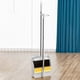 thumbnail image 4 of Juego de escoba y recogedor para el hogar | Dientes autolimpiantes, almacenamiento de pie, mango de ángulo ajustable, plástico liviano, 43 pulgadas de largo - Limpieza comercial de servicio pesado, 4 of 6