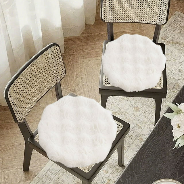 Fresh And Delicate Winter Plushed Warm Soft Cushion Office Chair Pad For Long Sitting Home Use Cushion