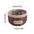 thumbnail image 3 of Hand Woven Rattan Planter Basket | Rustic Decorative Flower Pot for Succulents, Orchids & Greenery | Home & Garden Tabletop Decor | 15x10 cm, 3 of 6