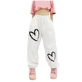 thumbnail image 2 of qolati Women's Cinch Bottom Sweatpants Trendy Print High Waist Drawstring Sporty Gym 2023 Jogger Pants Y2k Fall Clothes Athletic Fit Lounge Trousers with Pockets, 2 of 4