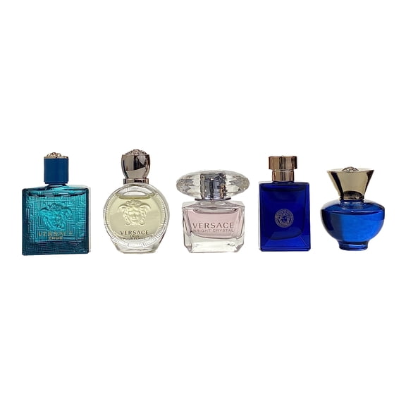 Versace Variety By Gianni Versace 5 Piece Unisex Mini Variety With Bright Crystal Edt & Eros Pour Homme Edt & Eros Pour