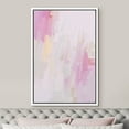 thumbnail image 3 of IDEA4WALL Framed Canvas Print Pastel Pink, Purple & White Color Field Abstract Wall Art Modern Artwork Decor Bohemian Colorful Relax/Zen for Living Room, Bedroom - White 16"x24", 3 of 5