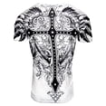 thumbnail image 2 of Konflic Men's Giant Cross Graphic MMA Muscle T-Shirt - White - X-Large, 2 of 2