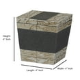 thumbnail image 6 of nu steel Rustic, made of cement Bathroom Vanity Countertop Storage Organizer Canister Jar for Cotton Swabs, Rounds, Balls, Makeup Sponges, Bath Salts - Antique Stone, 6 of 6