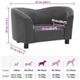 thumbnail image 2 of vidaXL Dog Sofa Dog Bed Foam Pet Puppy Couch with Washable Cover Faux Leather, 2 of 7