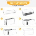 thumbnail image 5 of FCH 76 * 38 * 38cm Glossy Pull Point PVC MDF Foldable Storage Footstool,White., 5 of 9