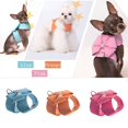 thumbnail image 5 of Cute Bow Chihuahua Yorkie for Puppies Chest Strap Cat Girls with Leash Dog  Leads Dog Harness Dog Collars Pet Supplies BLUE M, 5 of 8
