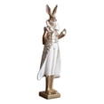thumbnail image 3 of Figura de conejo de resina, adorno de escritorio, artesanía, encantadora estatua de conejo, decoración de mesa de Pascua para oficina, el hogar, Conejo macho, 3 of 6