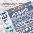 thumbnail image 4 of LHSHID Custom Lover Name Message Text Blanket to My Husband from Wife You are The Only One I Want by My Side Personalized Soft Warm Bed Blanket, 4 of 5