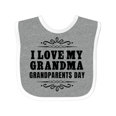 

Inktastic Grandparents Day I Love My Grandma Gift Baby Boy or Baby Girl Bib