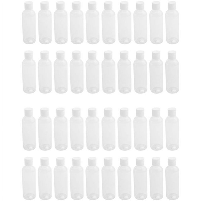 40 piezas Botellas de plástico de 100 ml para viaje Contenedor de loción cosmética