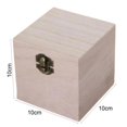 thumbnail image 4 of Storage Holder Square Shaped Storage Container Wood Practical Wooden Vintage Jewelry Storage Box, 4 of 6