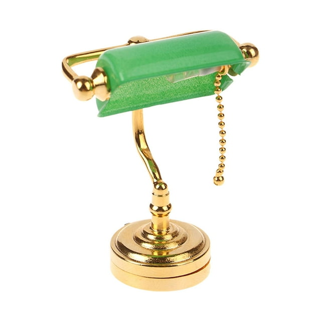 Lámpara de Mesa para Casa de Muñecas Sunnimix Miniatura Retro Lámpara de Escritorio en Miniatura