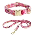 thumbnail image 1 of Collar de perro para niña, lindo collar de perro floral con flor de lazo desmontable y correa a juego, 1 of 5