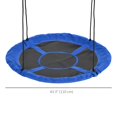 thumbnail image 2 of Blue Saucer Swing - 43" Outdoor Nest Swing with Adjustable Ropes | Garden Seating for Play & Relaxation, 2 of 7