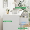 thumbnail image 4 of Ktaxon Modern 9 Drawer Dresser Fluted Wood Chest of Drawers with Soft Close Slides Storage Cabinet for Bedroom, Living Room, Entryway White, 4 of 10