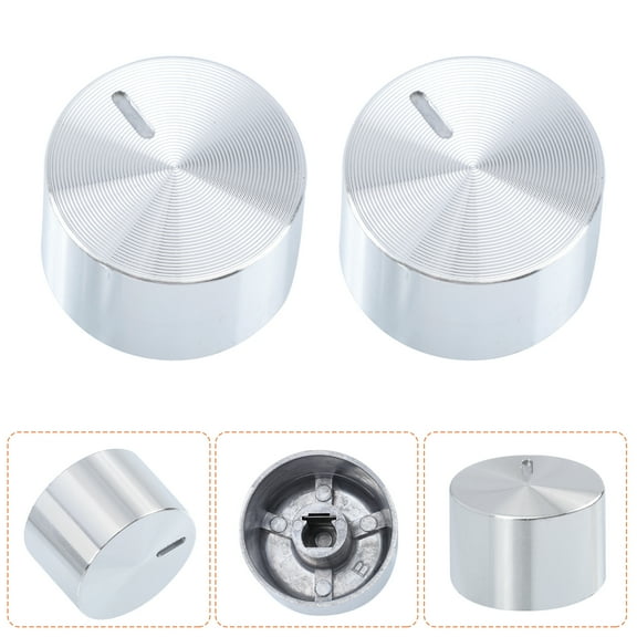 Squalise 5pcs Replacement Stove Knobs Universal Electric Range Knob Metal Burner Control Knobs