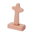 thumbnail image 2 of Estatua de cruz de madera de pie, cruz de mesa de recuerdo religioso para capilla, Pascua, Cabeza redonda, 2 of 9