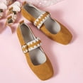 thumbnail image 6 of Flats for Women Wide Feet, Ballet Woman Mary Jane, Ballet Widestep Shoes for Women, Women's Mary Janes Flats Shoes Black Ballet Flats Memory Foam Dress Shoes With Strap, Camel 7, 6 of 7