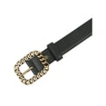 thumbnail image 4 of INSPIRE CHIC Women's Belt Retro Simple Chain Square Buckle for Dress Coat Decorative Belts 103x2.8cm/40.5x1.1" Black, 4 of 6