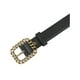 thumbnail image 2 of Cinturón Retro Simple de Cadena con Hebilla Cuadrada para Vestido Abrigo Cinturones Decorativos 103x2.8cm/40.5x1.1" Negro, 2 of 6