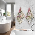 thumbnail image 7 of Dreamtimes Floral Butterfly Hand Towels, 2 PCS, Highly Absorbent Soft Cotton Face Towels Bathroom Decorative Towel for Beach Gym Spa Shower, 16x28In, 7 of 7