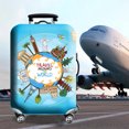 thumbnail image 5 of Funda protectora de equipaje con diseño de mapa del mundo, elástica y gruesa, con cremallera, para maletas de 18 a 32 pulgadas, fundas para carrito, accesorios de viaje, 5 of 5
