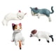thumbnail image 5 of Conjunto de 4 adornos para el salpicadero con figuras de gatos, decoración creativa para el interior del coche, adornos para la pantalla de navegación, 5 of 9